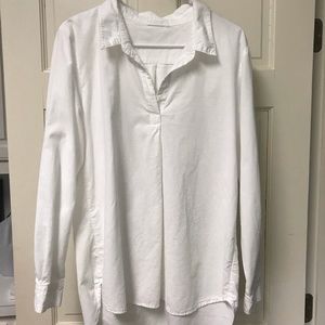CP Shades White Corduroy Collared Tunic. Size S